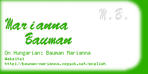 marianna bauman business card